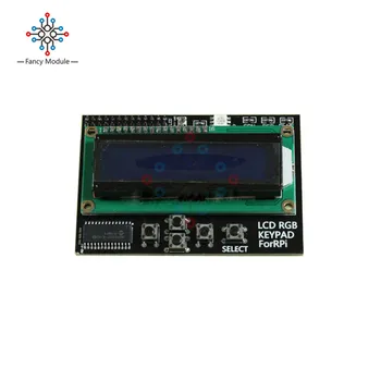 I2C sąsaja 1602 16x2 Pi Plokštė RGB LCD su LED Ekrano Klaviatūra Shield Plečia Valdybos Mėlynas Apšvietimas Aviečių Pi A+/B