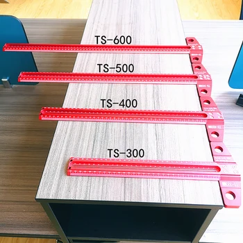 Staliaus darbai, T-tipo Scribing Valdovas 60-600mm Daugiafunkcį Raudona Aliuminio lydinio Piešinys Ženklu 