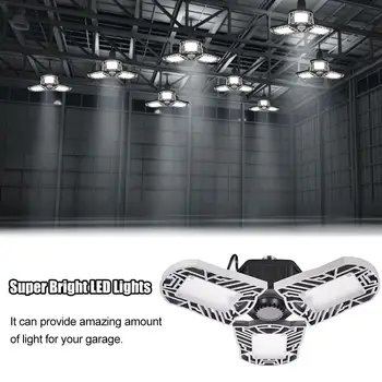 6000LM Garažas Žibintai 60W LED E26 Deformuojamieji Lubų Šviesos Parduotuvė Apšvietimo Pramonės Lempos, 3 Reguliuojami Skydai Seminaras