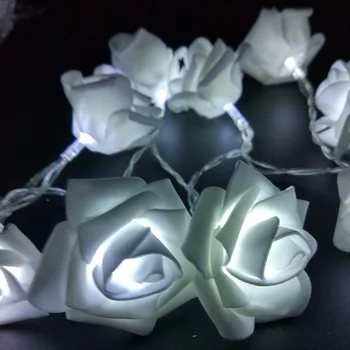 YIYANG Renginius ir Šalys, 2M 20 Vestuvių Rožės LED String Žibintai, Baterija Atostogų Apdailos Šviesos Rosa LED Guirlande Lumineuse