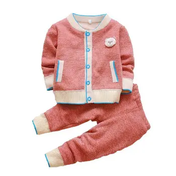 2020 kūdikių mergaičių/berniukų storas šiltas megztinis nustatyti ankstyvos vaikystės drabužius nustatyti vaikų drabužių rinkinius Vaikams, Rudenį, žiemą, kalėdų komplektai rinkinys