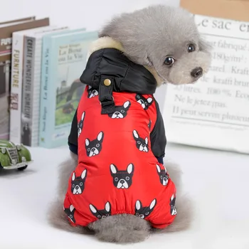 Šunelis rudenį ir žiemą, šunų drabužius keturkojo drabužių mažų šunų mados atspausdintas raudonos juodos spalvos s-xxl dydžio šuo striukės