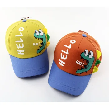 Doit 2020 m. Vaikų Beisbolo kepuraitę vasaros Hip-Hop Mielas animacinių filmų mažai dinozaurų vaikams, Skrybėlės Berniukas Mergaičių kepurės Kepurės snapback gorras