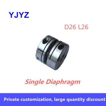 Aliuminio lydinys D26L26 vieną diafragma, sankabos elastinga bendras D26mm L26mm kamuolys varžtą žingsnis servo variklis encoder kompiuterio FA dalys