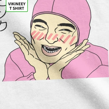 Rožinė Vaikinas T Marškinėliai vyriški Medvilniniai Cool T-Marškiniai Purvini Frank Joji Meme Japonijos 
