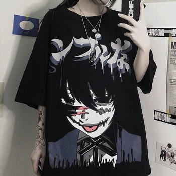Anime Kakegurui T-Shirt Jabami Yumeko Tamsiai Stiliaus Moterys Ilgomis Rankovėmis Vyrams, Trišakius