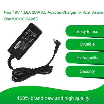 19V 1.58 A 30W AC Adapteris, Įkroviklis + Laido Acer Aspire Vienas KAV10 KAV60 Lašas Laivybos Didmeninės