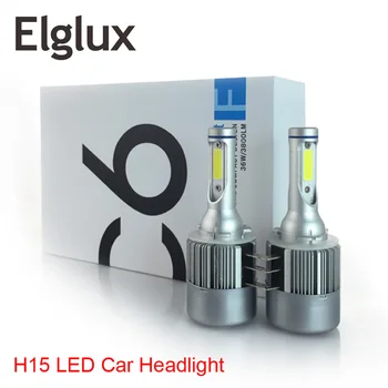 Elglux H15 H7, H11 H4 COB 72W 8000Lm Belaidžio Ne Klaida LED priekinis žibintas Priešrūkinis Žibintas Auto Žibintai Vairuotojo Lemputės Automobilių Šviesos Gavimas