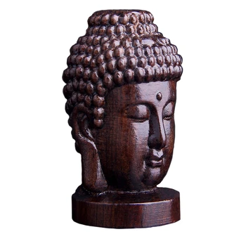Iškirpti Mažas Budos Statula Mediniai Sakyamuni Tathagata Statulėlės Raudonmedžio Indija, Budos Galvos Skulptūra Amatų Namų Dekoro