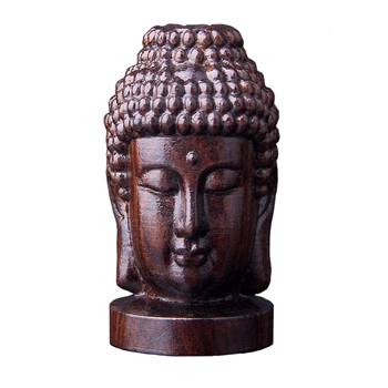 Iškirpti Mažas Budos Statula Mediniai Sakyamuni Tathagata Statulėlės Raudonmedžio Indija, Budos Galvos Skulptūra Amatų Namų Dekoro