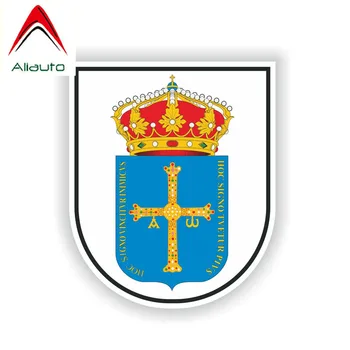 Aliauto Vandeniui Automobilių Lipdukas Eskudas De Asturias Decal herbas Ispanija Lipdukai Reikmenys 