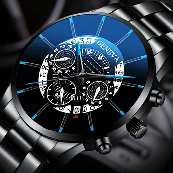 2020 nauji prabangūs vyriški žiūrėti Reloj Hombre Relogio Masculino nerūdijančio plieno kalendorius kvarco žiūrėti vyriški sportiniai žiūrėti Geneva laikrodis
