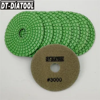 DT-DIATOOL 8pcs 100mm/4inch Diamond Šlapias Poliravimo Šluostės Aukštos Kokybės Lankstus Šlifavimo Diskai, Granito, Marmuro, Akmens Plisher Diskas