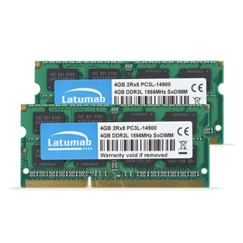 Latumab 4G, 8G DDR3 RAM 1866MHz 1 600mhz 1333MHz 1066MHz Nešiojamas Atminties 1,5 V 1.35 V SODIMM Memoria RAM DDR3 Nešiojamojo kompiuterio Atminties Modulis