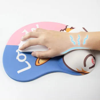 Anime Seksualus krūties 3D Pelės Mygtukai Ergonomiška Minkšta Silicio Gelio Žaidimų Kilimėlis su Riešo Parama Mielas Pelės Kilimėlis Merginos 26x21mm