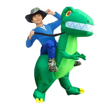 Karšto Pardavimo Suaugę Vaikai Dinozaurų Pripučiami Kostiumai Helovinas Fancy Cosplay Kostiumas Šalis Juokingas Animacinių Filmų Karnavalas 