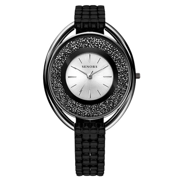 SENORS Mados moteriški laikrodžiai Paprasta, Romantiška rožinė Aukso Žiūrėti Moterų Riešo Žiūrėti Ponios relogio feminino reloj mujer Dropship