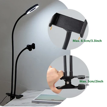 Šviesos diodų (LED) USB Apkabos, Stalas Stalo Lempa Apkabos, 360 Laipsnių Tatoo& Nuolatinių Makiažas, Nagų Skaityti Namų Rašomojo Stalo Linghting