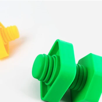 5 Varžtą, Statyba Blokai 3D Mokymosi Švietimo Žaislai Smart Plastiko Įterpti Blokus, Riešutų Forma Montessori Kūdikio Žaislai Berniukams