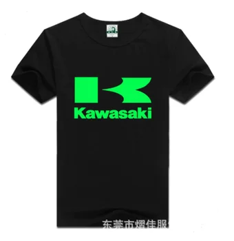 Vyrai trumpomis Rankovėmis už Kawasaki Automobilio Logotipas marškinėliai Vasaros atsitiktinis vyras vientisos spalvos Medvilnės T marškinėliai Mados Hip-Hop HarajukuClothes