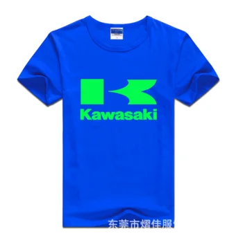 Vyrai trumpomis Rankovėmis už Kawasaki Automobilio Logotipas marškinėliai Vasaros atsitiktinis vyras vientisos spalvos Medvilnės T marškinėliai Mados Hip-Hop HarajukuClothes