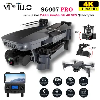 VImillo NAUJAS SG907 Pro 5G Wifi GPS Drone Su 4K HD Kamera, Viena Pagrindinių Grįžti Auto Atlikite Skrydžio, RC Quadcopter Su Kamera VS SG907