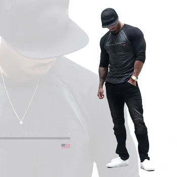 2020 m. Pavasario Prekės Rūbai, vyriški ilgomis Rankovėmis Apvalios Kaklo marškinėliai Atsitiktinis Beisbolo Marškinėlius Vyrų Raglan Tee Streetwear Plius Dydis 3XL