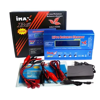 Aukštos Kokybės Kurti Galios IMAX B6 Lipro Skaitmeninis Kroviklis RC Lipro NiMh Baterijos Likutis Įkroviklį Su KINTAMOSIOS srovės 12v 6A Adapteris