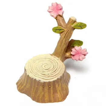 Miniatiūriniai Vyšnių Medžio Kelmas Lėlių Sodo Fėja Ornamentu Puodą Augalų Amatų Namų Dekoro