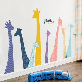 Animacinių filmų Žirafa Didelė Sienų Lipdukai vaikų Darželio Sienų Dekoravimo Lipdukai, Vaikų Kambario, Miegamojo Fone Išdėstymo Namo Tapetai
