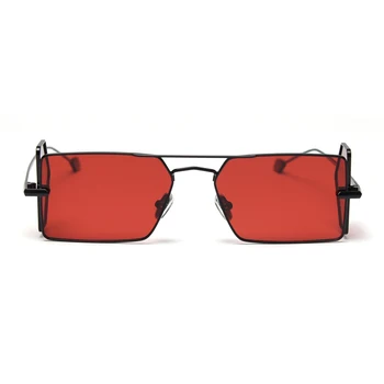 Kachawoo retro akiniai nuo saulės vyrams poliarizuota juoda raudona metalo saulės akiniai moterims shield aikštėje vasaros tendencijos akiniai