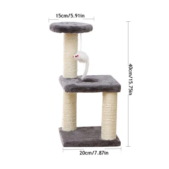 Paprasta Katė Tree Tower House Braižymo Pranešimų Pelės Žaislas Dvigubo Sluoksnio Namu Laipiojimo Stovo Augintiniai Baldai