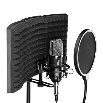 Sulankstomas Priekinio Stiklo Studija, Garso Absorbavimo Garso Izoliacija Akustinių Kalbėti Putos Skydelis Filtras Atskirai Shield Mikrofonas