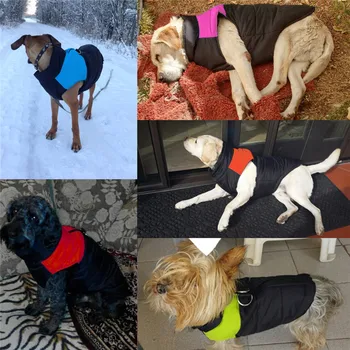 Žiemos Šiltas Naminių Šunų Drabužius Šuniuką Čihuahua Auksaspalvis Retriveris Naminių Šunų Drabužius Vėjo Šalto Oro Didelių Šunų, Paltai Striukės