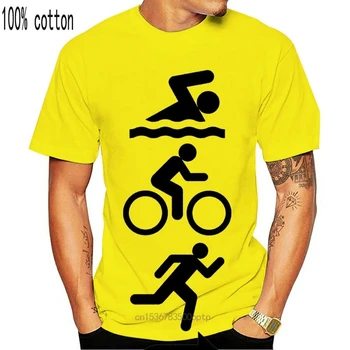 2020 Naujas Vasaros Atsitiktinis Marškinėliai, Triatlonas Plaukia Dviratininkas Runing Kartoti mokymų t-shirt