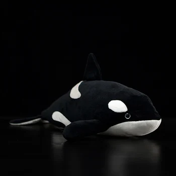 40cm Orcinus Orca Tikroviška Slidi Žudikas Banginių Įdaryti Pliušinis Žaislas, Minkšti Jūros Gyvūnų Vaikai Modeliavimas Vandenyno Jūrų Žaislą Dovanų Kolekcija