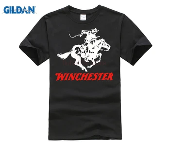 Marškinėliai Įgulos Kaklo Vyrams Naujas Winchester Šautuvu-VYRIŠKI Marškinėliai