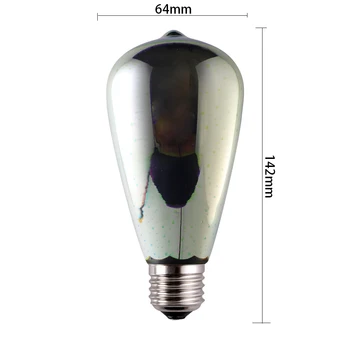 Led lemputė E27 ST64 super Fejerverkų Šviesos 3D Namų Dekoratyvinės Lemputės AC 85-265V Derliaus Kaitinamosios Lemputės hoilday Apdaila
