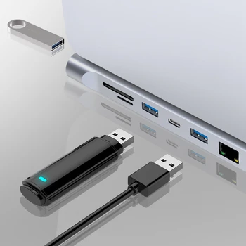 11 1 USB C Tipo Stebulės, Adapteris Nešiojamas Docking Station HDMI, VGA, RJ45 PD HP Lenovo Paviršiaus Suderinama