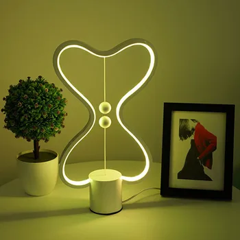 USB LED Heng Balansas lempa kambarį Miegamojo Lovos Pusėje heng lempa 7 Spalvų permainingi Skaityti širdies Umbra smart stalo lempa