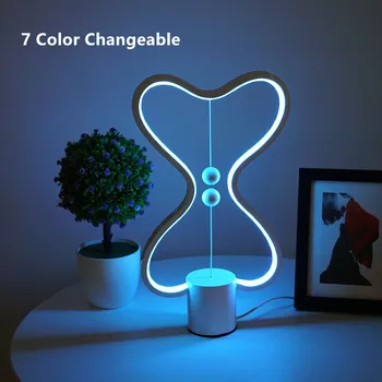 USB LED Heng Balansas lempa kambarį Miegamojo Lovos Pusėje heng lempa 7 Spalvų permainingi Skaityti širdies Umbra smart stalo lempa