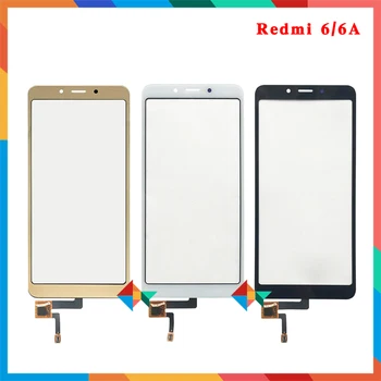 10vnt/daug Aukštos Kokybės Xiaomi Redmi 6 6A / 5A / 6 Pro / Mi A2 Lite Touch Ekranas skaitmeninis keitiklis Priekinio Stiklo Objektyvo Jutiklių Skydas