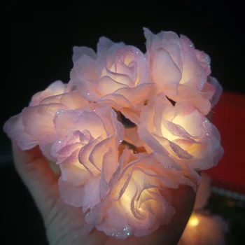 Unikalus rankų darbo šilko pink rose 