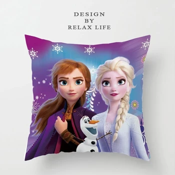 45x45cm Disney Užšaldyti užvalkalas padengti Namų Tekstilės vaikams baby girl Pora Pagalvę Padengti Dekoratyvinės Pagalvės Atveju Kambarį