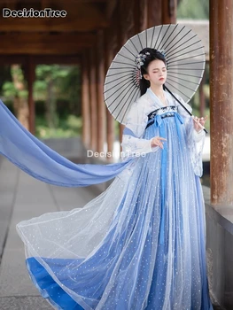 2021 hanfu moterų tradicinės kinų liaudies šokių pasakų suknelė vintage princesė apranga senovės kostiumai mergina pasakos plius dydis 4xl