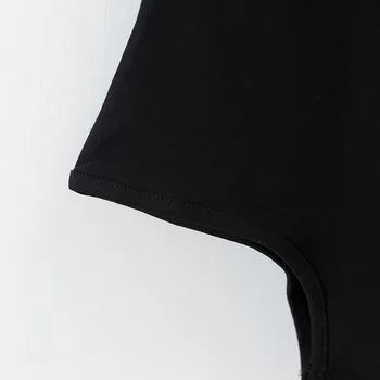 Klacwaya Moterų 2020 M. Raišteliu Rankovių Seksualus Bodysuit Pavasario Vasaros Juodos Spalvos Kūno Viršuje Atsitiktinis Lady Liesas Streetwear Bodysuit