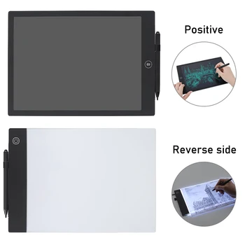 12 Colių Ultra-plonas 2 in 1 LED Meno Kopijuoti Valdybos LCD Skaitmeninis Vertus Piešimo Rašymo Bloknote Grafika Tablet Tamsos, Šviesos Dėžutės