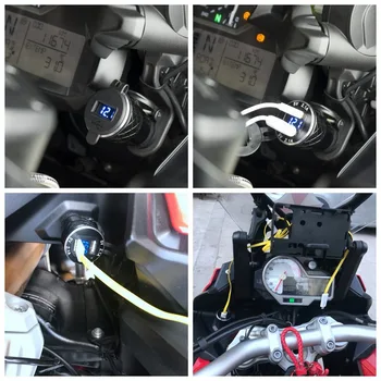 4.2 A 5V Motociklo Dual USB Įkroviklio Lizdas Adapteris atsparumas Vandeniui Maitinimo Lizdas Su LED Šviesos BMW Ducati Priedai