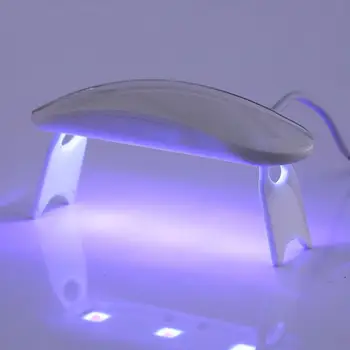 6W Baltas Nagų Mašina, Džiovintuvas UV LED Lempos Nešiojamų Micro USB Kabelis Namuose Naudoti Nail UV Gelio Lako Džiovintuvas 3 LED Lempa Nagų Dailės Priemonės