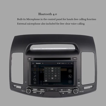 Android 9.0 Autoradio garso multimedijos kompiuterį, planšetinį kompiuterį su 4G Lte, wifi, skirta Hyundai Elantra 2007-2011 GPS Navigacijos DVD Multimedijos